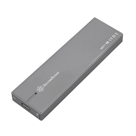 SILVERSTONE SilverStone Technologies MS11C USB 3.1 Gen 2 Type-C M.2 NVMe SSD Enclosure; Charcoal MS11C